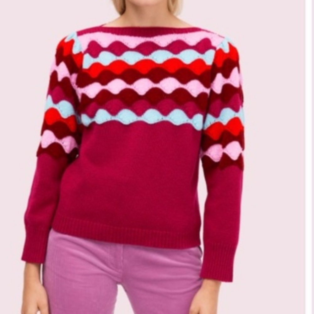 Kate Spade Scallop Intarsia Sweater
